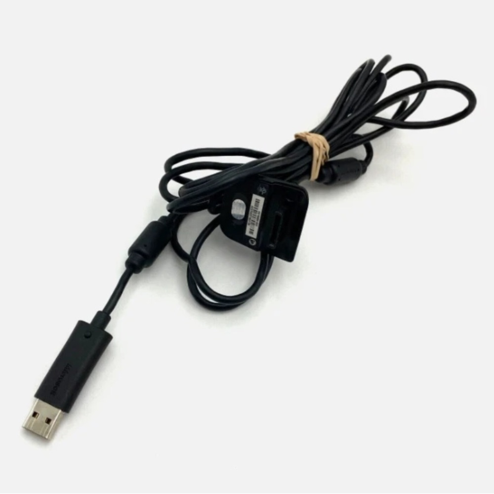 Genuine Microsoft Xbox 360 Play Charge Kit Cable OEM X816689-003 Black Tested